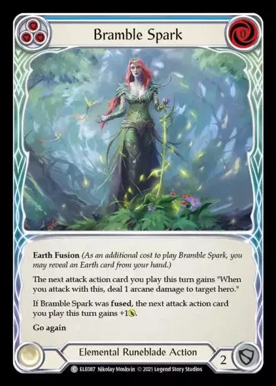 Bramble Spark BLUE ELE087 - Tales of Aria - Flesh and blood card