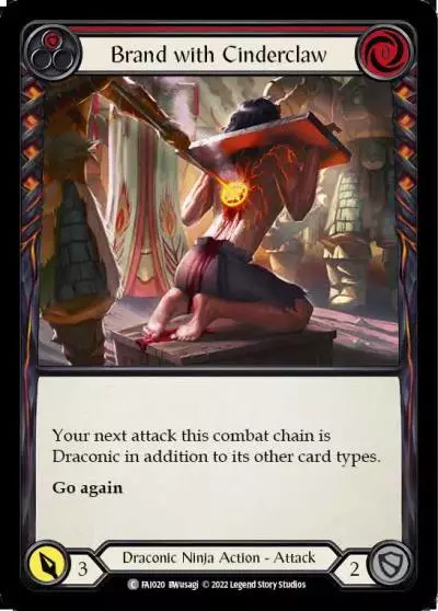 Brand with Cinderclaw RED FAI020 - Fai - Blitz Deck - Flesh and blood card