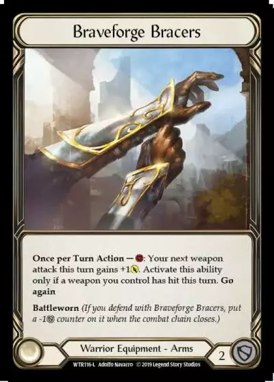 Braveforge Bracers WTR116-CF - Welcome to Rathe - Flesh and blood card