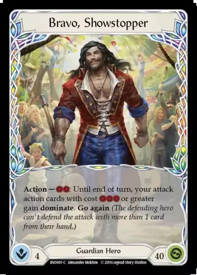 Bravo, Showstopper BVO001 - Bravo, Showstopper - Hero Deck - Flesh and blood card