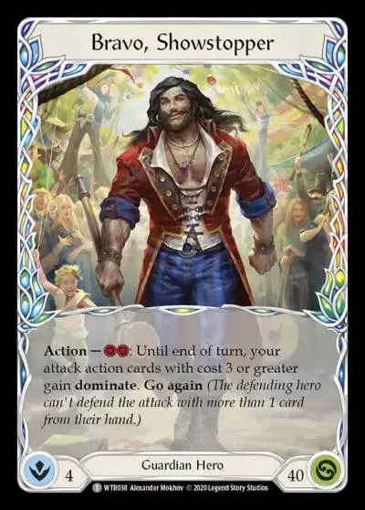 Bravo, Showstopper R-WTR038 - Welcome to Rathe - Unlimited Revised - Flesh and blood card
