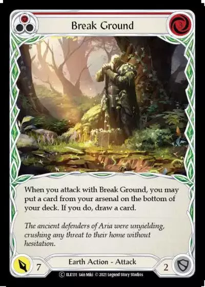 Break Ground RED U-ELE131-RF - Tales of Aria - Unlimited - Flesh and blood card