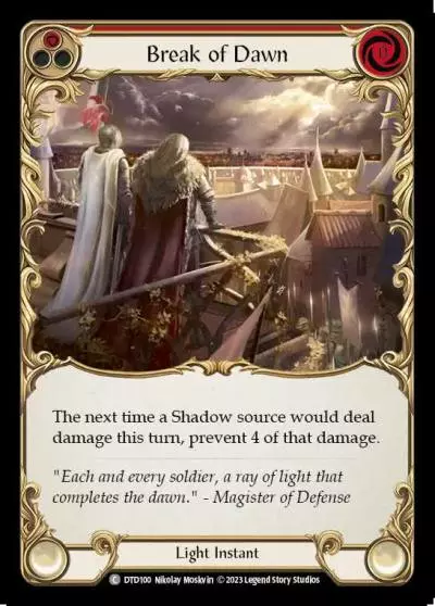 Break of Dawn RED DTD100 - Dusk till Dawn - Flesh and blood card