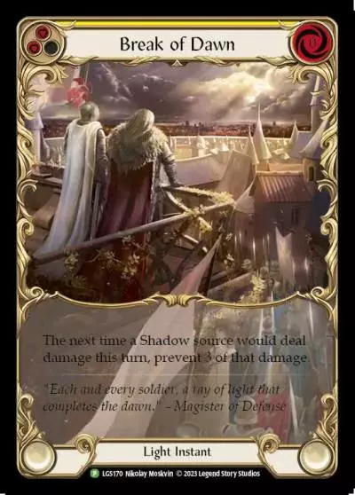 Break of Dawn YELLOW LGS170-RF - Armory - Season 10 - Flesh and blood card