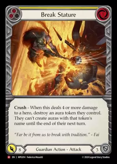 Break Stature YELLOW MPG014 - Mastery Pack Guardian - Flesh and blood card