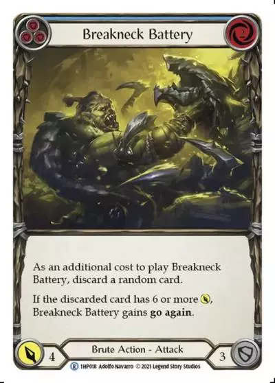 Breakneck Battery BLUE 1HP018 - History Pack 1 - Flesh and blood card