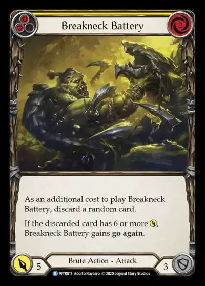 Breakneck Battery YELLOW R-WTR012 - Welcome to Rathe - Unlimited Revised - Flesh and blood card
