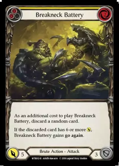 Breakneck Battery YELLOW WTR012 - Welcome to Rathe - Flesh and blood card
