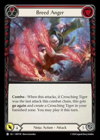 Breed Anger RED MST176 - Part the Mistveil - Flesh and blood card