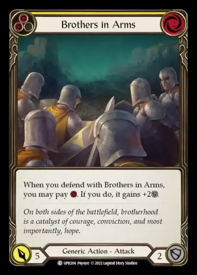 Brothers in Arms YELLOW UPR204 - Uprising - Flesh and blood card