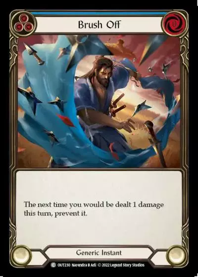 Brush Off BLUE OUT230 - Outsiders - Flesh and blood card