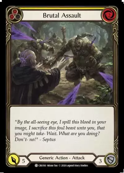 Brutal Assault YELLOW CRU193 - Crucible of War - Flesh and blood card