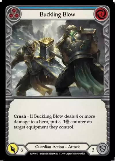 Buckling Blow BLUE BVO016 - Bravo, Showstopper - Hero Deck - Flesh and blood card