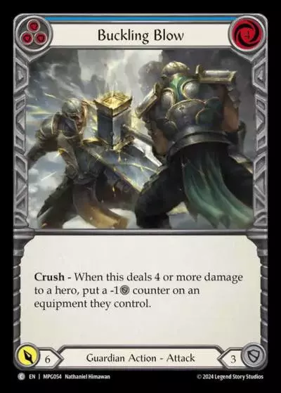 Buckling Blow BLUE MPG054 - Mastery Pack Guardian - Flesh and blood card