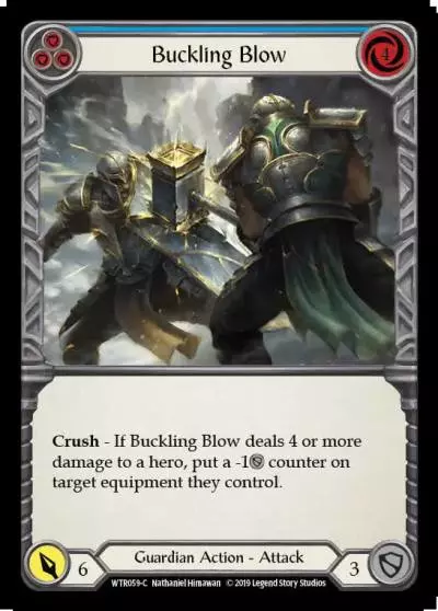 Buckling Blow BLUE WTR059-RF - Welcome to Rathe - Flesh and blood card