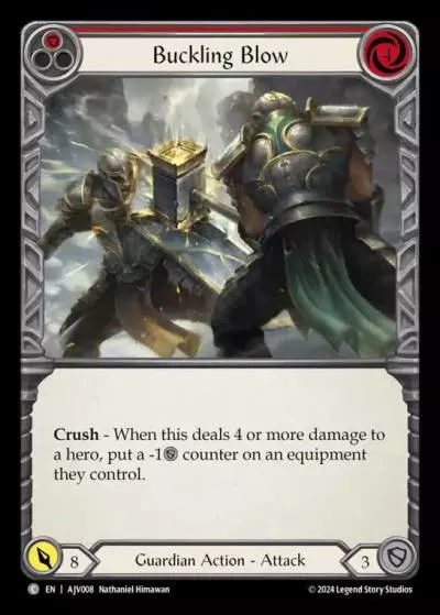 Buckling Blow RED AJV008 - Armory Deck Origins - Jarl Vetreiði - Flesh and blood card