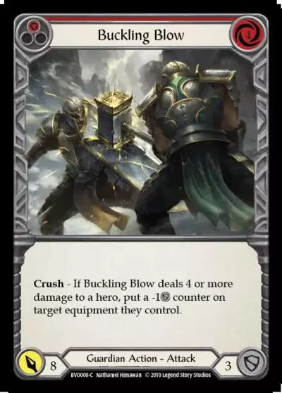 Buckling Blow RED BVO008 - Bravo, Showstopper - Hero Deck - Flesh and blood card