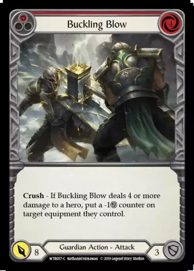 Buckling Blow RED WTR057-RF - Welcome to Rathe - Flesh and blood card