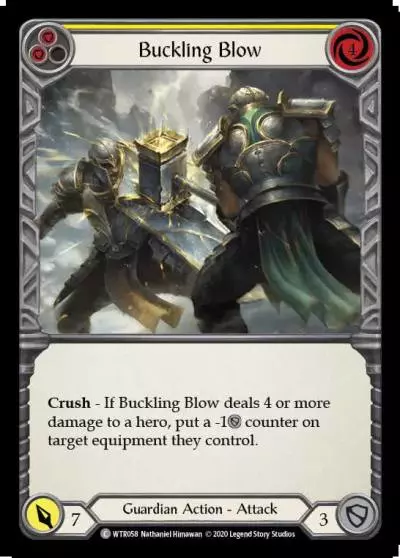 Buckling Blow YELLOW U-WTR058 - Welcome to Rathe - Unlimited - Flesh and blood card