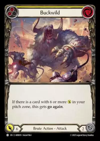 Buckwild ARR019 - Armory Deck - Rhinar, Reckless Rampage - Flesh and blood card