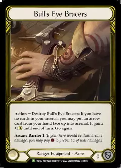 Bull's Eye Bracers FAB102-GF - ProQuest - Season 3 - Flesh and blood card