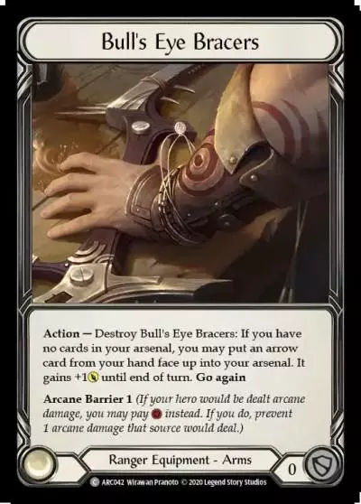 Bull's Eye Bracers U-ARC042-RF - Arcane Rising - Unlimited - Flesh and blood card