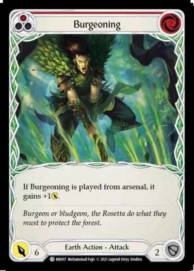 Burgeoning RED BRI017 - Briar - Blitz Deck - Flesh and blood card