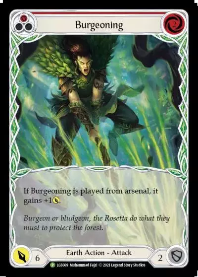 Burgeoning RED LGS069-RF - Armory - Season 5 - Flesh and blood card