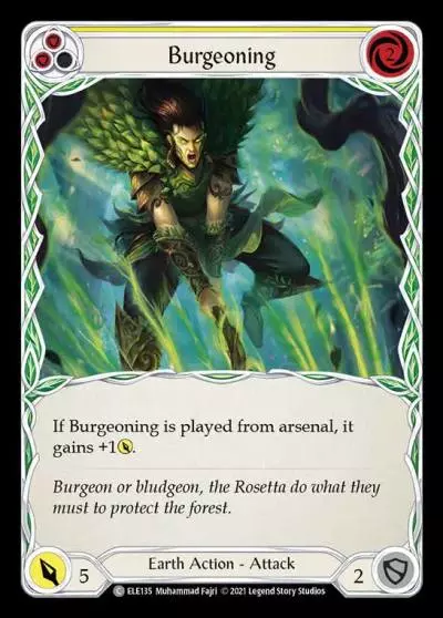 Burgeoning YELLOW ELE135 - Tales of Aria - Flesh and blood card