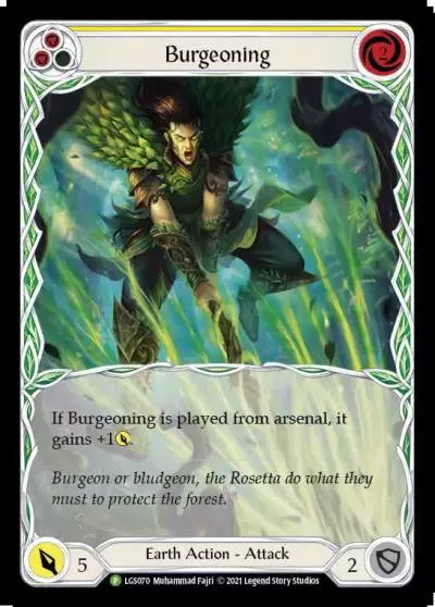 Burgeoning YELLOW LGS070-RF - Armory - Season 5 - Flesh and blood card