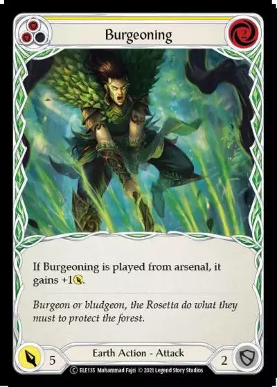 Burgeoning YELLOW U-ELE135-RF - Tales of Aria - Unlimited - Flesh and blood card
