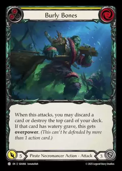 Burly Bones YELLOW SEA066 - High Seas - Flesh and blood card