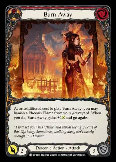 Burn Away RED UPR094 - Uprising - Flesh and blood card