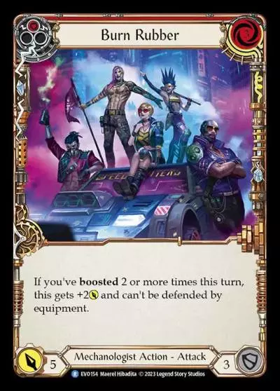 Burn Rubber RED EVO154 - Bright Lights - Flesh and blood card