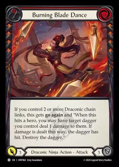 Burning Blade Dance RED HNT064 - The Hunted - Flesh and blood card