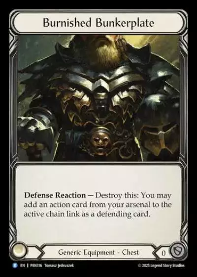 Burnished Bunkerplate PEN316 - Compendium of Rathe - Flesh and blood card