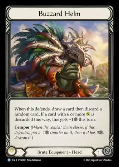 Buzzard Helm PEN002 - Compendium of Rathe - Flesh and blood card