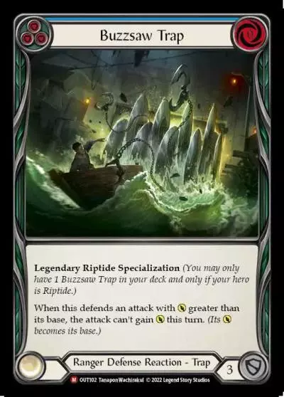 Buzzsaw Trap BLUE OUT102 - Outsiders - Flesh and blood card