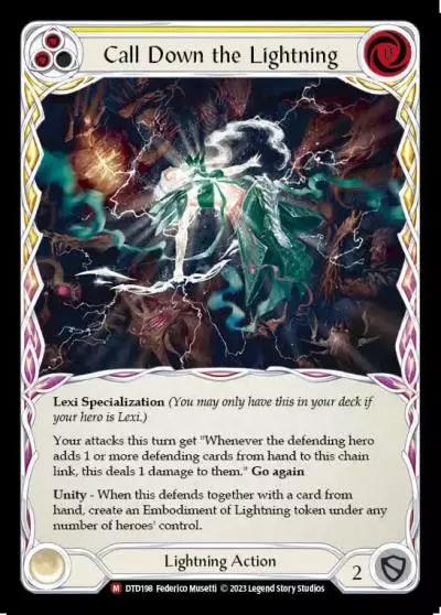 Call Down the Lightning YELLOW DTD198 - Dusk till Dawn - Flesh and blood card