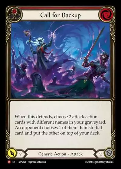Call for Backup RED MPG126 - Mastery Pack Guardian - Flesh and blood card