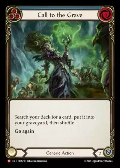 Call to the Grave BLUE ROS218 - Rosetta - Flesh and blood card