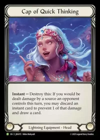 Cap of Quick Thinking JDG072-CF - Judge Pack - Season 10 - Flesh and blood card