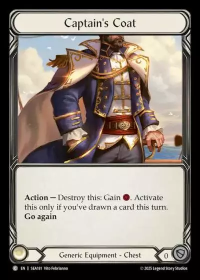 Captain's Coat SEA181-TP - High Seas - Treasure Pack - Flesh and blood card