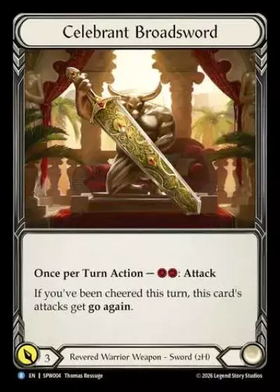 Celebrant Broadsword SPW004-RF - Smash Palace - Chorus of Steel - Flesh and blood card