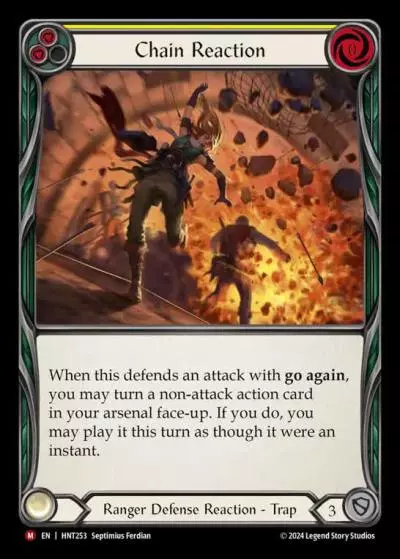 Chain Reaction YELLOW HNT253 - The Hunted - Flesh and blood card