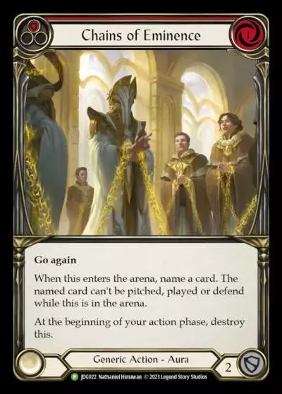 Chains of Eminence RED JDG022-CF - Judge Pack - Season 3 - Flesh and blood card
