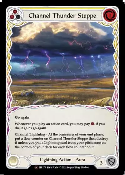 Channel Thunder Steppe YELLOW U-ELE175-RF - Tales of Aria - Unlimited - Flesh and blood card