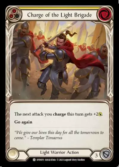 Charge of the Light Brigade YELLOW DTD073 - Dusk till Dawn - Flesh and blood card