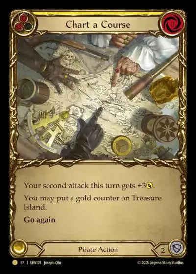 Chart a Course YELLOW SEA174-TP - High Seas - Treasure Pack - Flesh and blood card