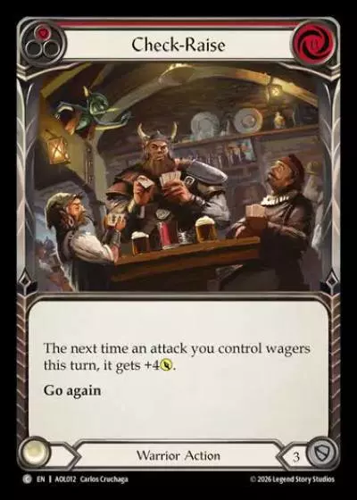 Check-Raise AOL012 - Armory Deck - Olympia, Prized Fighter - Flesh and blood card